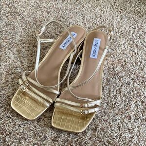 Steve Madden Gold Strappy Sandals